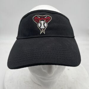Arizona Diamondbacks Visor Strap Back Adult One Size Black 100% Cotton Melonwear